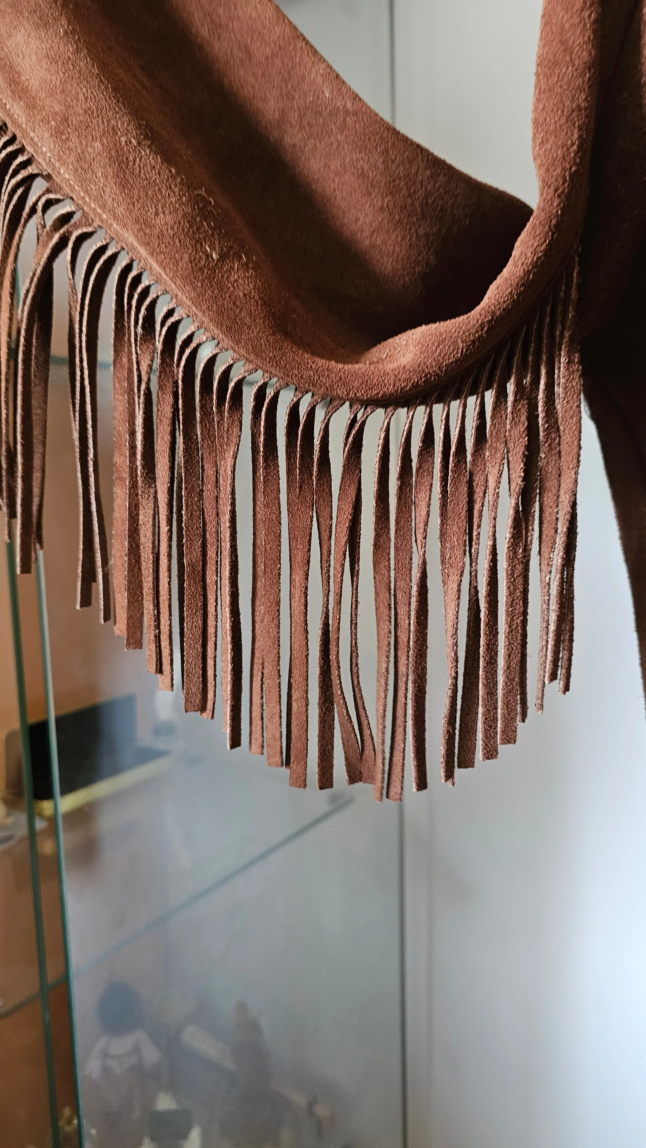 Vintage Suede Fringe Jacket – Western Boho Dream M 10/12