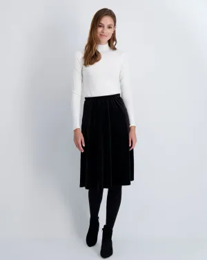 WOMENS A-LINE VELVET SKIRT