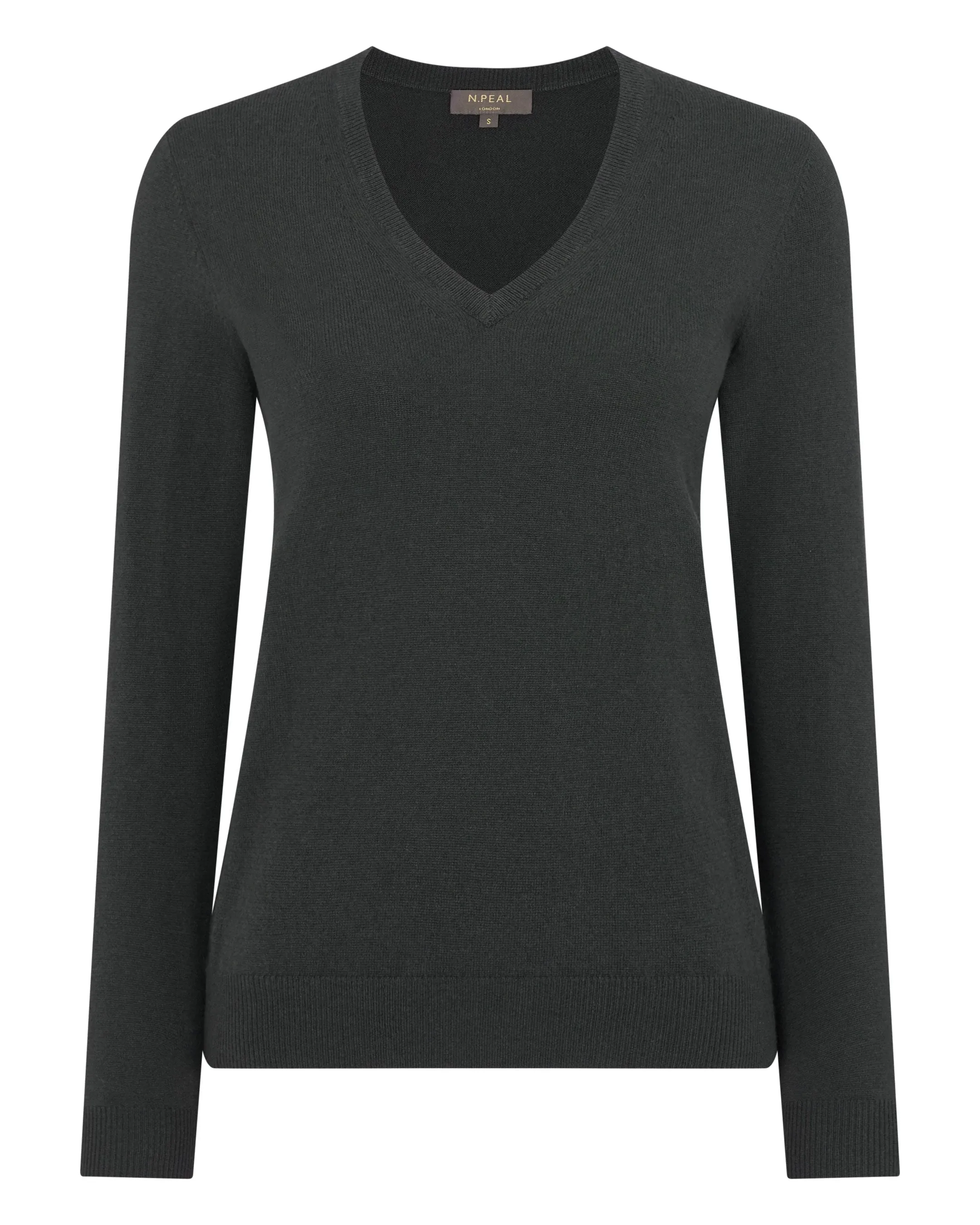 Women's Phoebe V Neck Cashmere Jumper Anthracite Grey